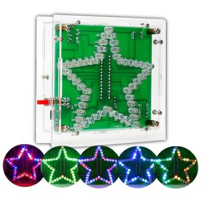 【cw】 Soldering Suite Five Pointed Star Flashing Marquee Circuit Board WAV Music