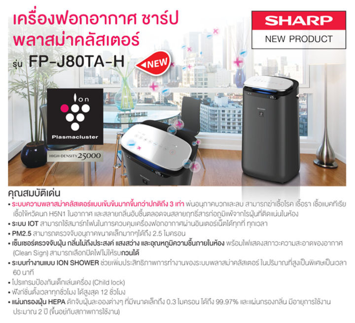 sharp-เครื่องฟอกอากาศ-fp-j80ta-ขนาด-62-ตรม-air-purifier