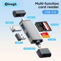 Elough 7 In 1เครื่องอ่านการ์ดยูเอสบี USB3.0ความเร็วสูง USB ไปยังประเภท C 3.1ตัวแปลงการ์ดรีดเดอร์หน่วยความจำการ์ดความจำสำหรับแท็บเล็ตพีซีโทรศัพท์มือถือ