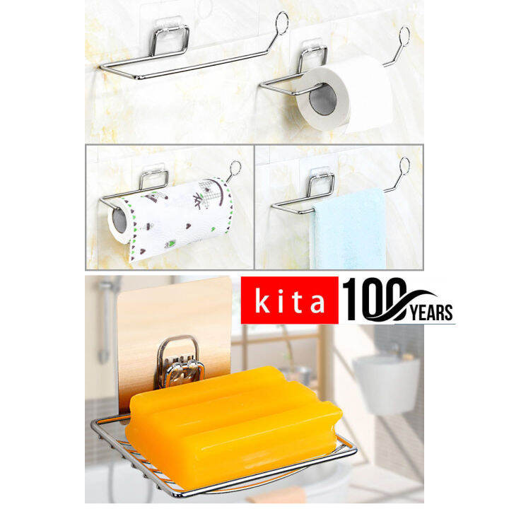 free (((stainless Soap Holder ))) Stainless Steel ((SelfAdhesive
