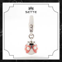 [SETTE] Ladybug-Pink Charm For Pendant/Bracelet Silver 925 Rhodium Plated With Enamel - BTS2393 [เซตเต้] จี้ชาร์มรูปเต่าทอง ลงยาสีชมพู ตัวเรือนเงิน 925 ชุบโรเดียม