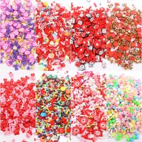 Polymer Heart Hot Clay Sprinkles 5mm Valentines Day Love Hearts Polymer Clay Slices DIY Crafts Nail Art Tiny Cute Accessories