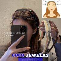 COCOJEWELRY แถบคาดศีรษะแว่นตากันแดดทรงเหลี่ยมสไตล์เกาหลีเรียบง่ายสำหรับสายรัดผมสตรี