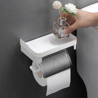 Wall Mount Kitchen Roll Paper Rack Holders Self Adhesive Punch Free Toilet Paper Holder Accessory Bathroom Tissue Accessories Toilet Roll Holders