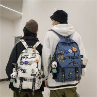 【CW】 Men Graffiti Pattern Schoolbags Badge Backpacks for school With Boys Student