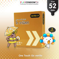 ถุงยางอนามัย 52 วันทัช โก สมาร์ท วานิลลา ถุงยาง One Touch Go Vanilla ผิวเรียบ (1 กล่อง)