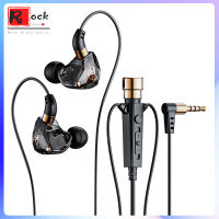 เฮดโฟนแบบเสียบหูหูฟัง KT02 3.5มม. พร้อม Earphone HiFi ไมโครโฟนเบสสำหรับการสตรีมหูฟังคาราโอเกะ