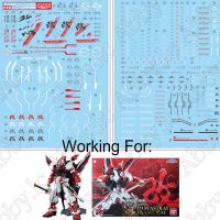 Hot Selling For PG 1/60 MBF-P02KAI Astray Red Frame KAI D.L Model Master Water Slide Pre-Cut Caution Warning Detail Add-On Decal Sticker P20