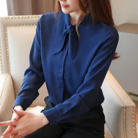 Blouses Woman 2021 Fashion Long Sleeve White Blouse Women Shirts Office Ladies Tops Chiffon Blouse Womens Tops And Blouses B949