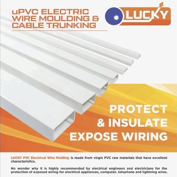 uPVC Electric Wire Moulding Cable Trunking (Cut 2x 1.22m)