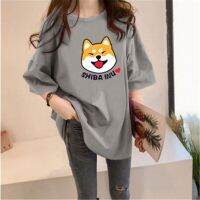 COD DSFERTRETRE Short-sleeved t-shirt female summer mid-length bottoming shirt Korean tide loose cartoon half-sleeved shirt