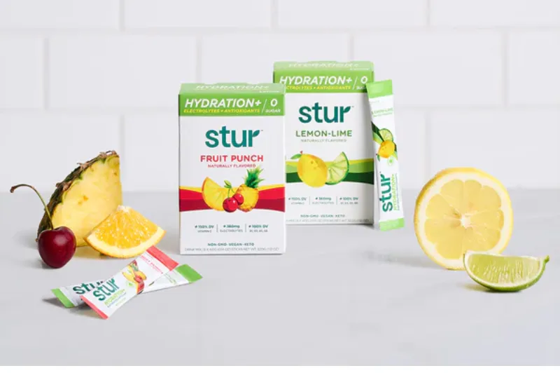 Stur Hydration+ Electrolyte Drink Mix Fruit Punch -- 1.12 oz Each