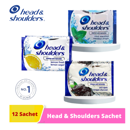 Head & Shoulders Shampoo 12 Sachet / Renceng Shampo Anti Ketombe