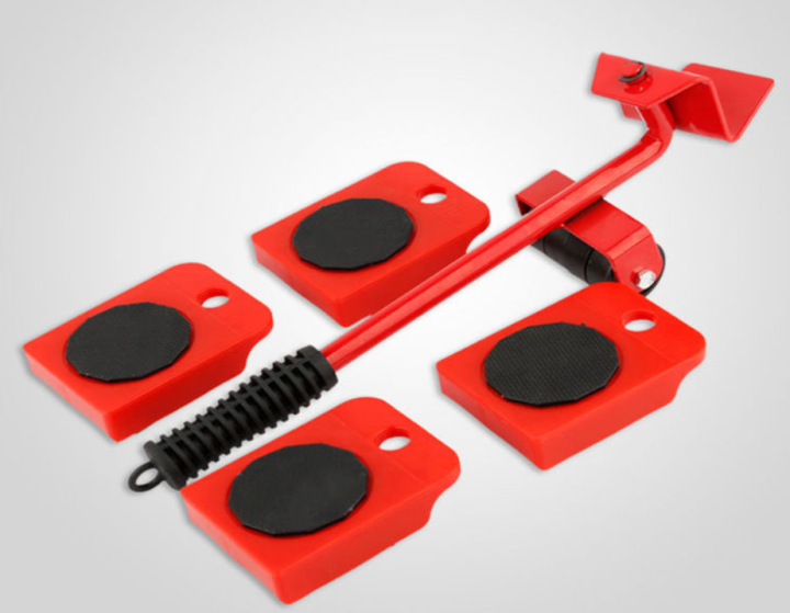 สีแดงสี่รอบตัวยกเฟอร์นิเจอร์สินค้าหนักเครื่องควบคุมเฟอร์นิเจอร์-mobility-360องศาหมุนเครื่องมือย้ายบ้านรถเข็น