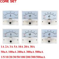 85c1แผงมิเตอร์ไฟฟ้าอนาล็อก Dc 3a 1a 5a มาตรวัดแอมป์10a 30a 10ma 50ma 100ma 500ma 50ua อะนาล็อก500ua แอมมิเตอร์