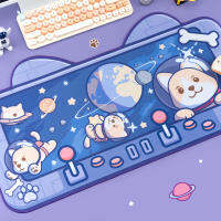 ขนาดใหญ่พิเศษ Kawaii แผ่นรองเมาส์เล่นเกมน่ารักสีม่วงพื้นที่ NASA แมว XXL บิ๊กโต๊ะเสื่อกันน้ำ Nonslip แล็ปท็อปโต๊ะ Accessorieshot