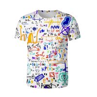 Funny Mathematical Shirt Phys Chemical Formula Summer Street 3D T Shirt Fashion O Neck Soft Oversized T Shirt Math T Shirt Shirt