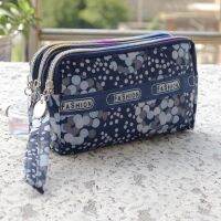 5.56-Inch Floral Cloth Womens Coin Purse With Three-Layer Zipper For Womens Wallet Mobile Phone Bag New Trendy Multi-Layer Handbag 【OCT】