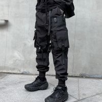 【YF】 Multi-pockets Bandage Techwear Pants Mens Punk Hip Hop Joggers Pantalons Streetwear