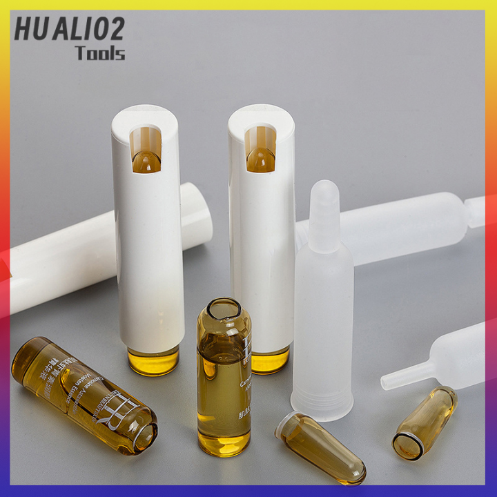 huali02แก้วสีขาวที่เปิดขวดแอมป์สำหรับอุปกรณ์ตัดขวดให้ยาขวดขวดขวดและหัวฉีด-diverter
