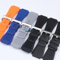 Suitable For 24Mm Rubber Watch Strap Pin Buckle Accessories Substitute Bell Ross BR01/BR03 Soft Bracelet 0705