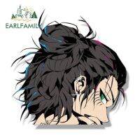 Earlfamily สติกเกอร์ลายกอธิค Eren Jaeger รถสติกเกอร์อะนิเมะผ่าพิภพไททันโจมตี Fanart Decal หน้าต่าง Jdm Lap ตกแต่งการ์ตูน