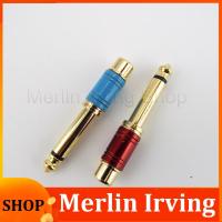 Merlin Irving Shop Gold Plated 6.5mm Jack Male Mono Plug to RCA Female Converter Audio Adapter Connector 6.35mm Socket 1/4" Sound Mixer