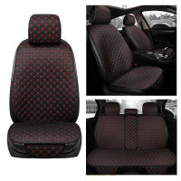 Flax Car Seat Cover Breathable Plus Size Auto Seat Cushion Protector Front Rear Back Seat Pad Mat With Backrest fit Car Suv Van