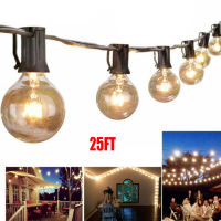 25FT Waterproof G40 Globe Festoon Bulbs Patio Hanging Fairy String Lights Outdoor Party Garden Garland Wedding Decorative Light