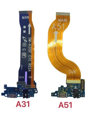 เหมาะสำหรับ Samsung A51 A515 A71 A715 A31 A315 A41 A415 A21S A21เมนบอร์ดตัวเชื่อมต่อพอร์ตแท่นชาร์จ USB เมนบอร์ดหลักแบบเฟล็กซ์