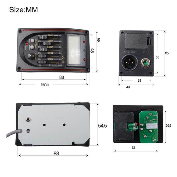 lc-5-4-5-band-acoustic-guitar-preamp-eq-equalizer-pickup-tuner-system-with-micro-phone-pickup-for-acoustic-guitar