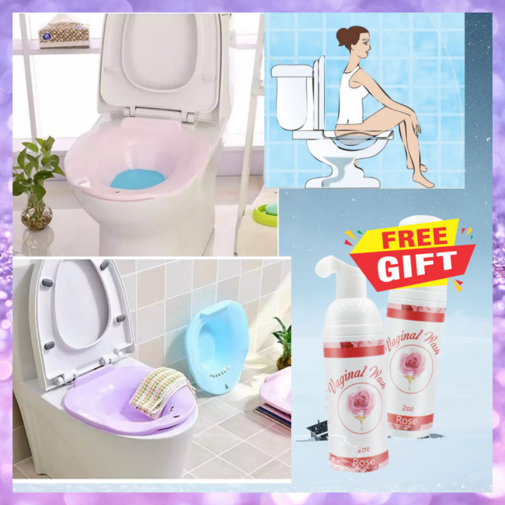 Hip Bath Tub Sitz Bath for Toilet Maternity Hemorrhoid Avoid Squatting