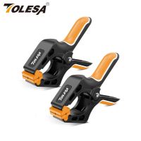 TOLESA 2PCS 10 (254mm) Spring Clamps for Woodworking Powerful Nylon Clamp Double Layer Handle for Gluing Clamping and Securing