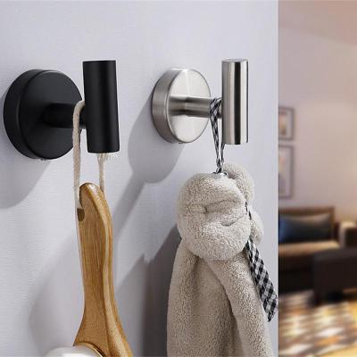 2pcs Stainless Steel Wall Hook Clothes Hanging Hooks Robe Towel Rack Toilet Paper Holder Punch-free Hook For Kitchen Bathroom Bathroom Counter Storage