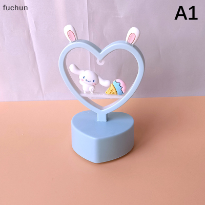 Fuchun 3D การ์ตูนสุดสร้างสรรค์ DIY สุนัข Cinnamoroll My Melody ไฟกลางคืนน่ารักโคมไฟตั้งโต๊ะขนาดเล็กผ้ากำมะหยี่ลาย Kuromi Sanrio ของขวัญของเล่นสำหรับเด็กผู้หญิง