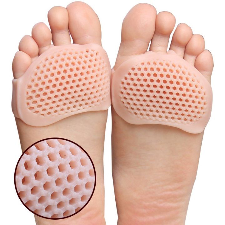 2-คู่-แผ่นซิลิโคนรองส้นเท้าป้องกันการลื่นไถล-2-คู่-พื้นรองเท้าแบบรังผึ้งระบายอากาศได้