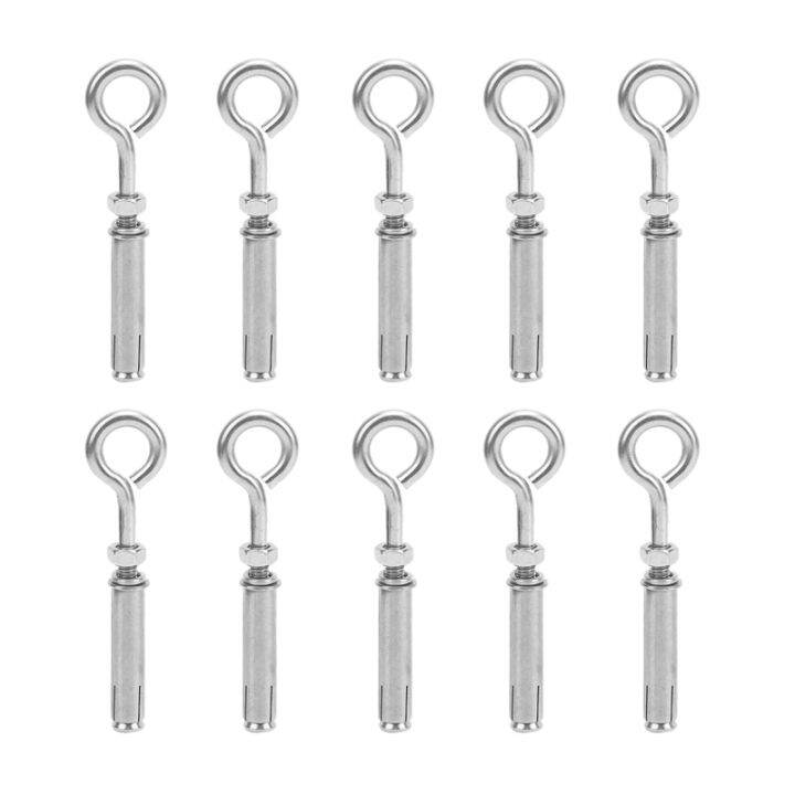 10-pcs-m6x40mm-expansion-bolt-anchor-bolt-304-stainless-steel-ring-lifting-anchor-eye-bolt-expansion-eyebolt