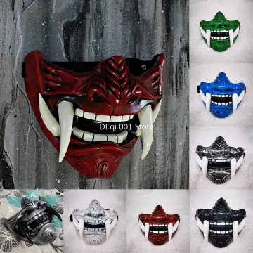 Kingo Masque d'assassin Japonais Samourai Masque Oni Demon,Cosplay
