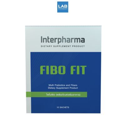 Interpharma FIBO FIT 10 sachets/box - ไฟโบ ฟิต ผลิตภัณฑ์เสริมพรีไบโอติก 1 กล่อง บรรจุ 10 ซอง