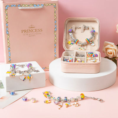 Beads Pendant Gift DIY Charms Set Jewellery Kit Bracelet Making
