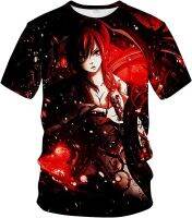 Hisayhe Men Women 3D Printed Anime Tshirt Fairy Tail Graphic Short Sleeve Tee