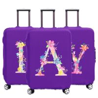 Luggage Cover Purple Thicker Protective Removeable Luggage Cover for 18-32 Inch Travel Accessories Suitcase Protective Covers