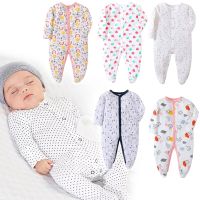 ชุดนอนเด็กผ้าฝ้ายอินทรีย์เด็กชาย /Gril ทารกแรกเกิด Onesie Sleeper