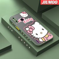 JIUMOO เคสสำหรับ Infinix Smart 4เคส X653 4C อัจฉริยะพร้อมแผ่นหลังแบบฝ้าลายแมวน่ารักใหม่เคสกรอบซิลิโคนเคสโปร่งใสกันกระแทกเคสมือถือรวมฝาครอบป้องกันเลนส์กล้องถ่ายรูปทั้งหมด