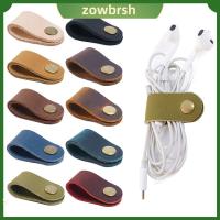 ZOWBRSH เครื่องหนังแท้ ที่ม้วนเก็บสาย ที่เก็บสายไฟ มินิมินิ ที่เก็บสายไฟ น่ารักน่ารักๆ ที่ม้วนเนคไท ที่เก็บเดสก์ท็อป