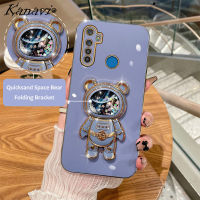 Kanavi Realme เคสโทรศัพท์แฟชั่น5 5i 5S C2 C3 6i 5 Pro 7 Pro 8 Pro 9 Pro 9i 7i 7 8 8 8 5G 9 4G Narzo 50A Narzo 50i ตัวชุบโลหะหรูหรามนุษย์อวกาศวงเล็บซิลิโคนนิ่มกันกระแทกเคสโทรศัพท์