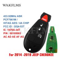 【❖New Hot❖】 qiukekang81481 ชิป4a Gq4-53t 433Mhz 7961M Fobik รีโมทกุญแจสำหรับ Jeep Cherokee P/n 68105083 Ac Ad Ae Af Ag