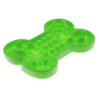 Perfk Slow Feed Interactive Pet Bowl Dog Cat Stop Bloat Choking Feeder Green