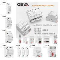 จัดส่งฟรี GEYA 4จุด4NO 63A หรือ2NC2NO 220โวลต์230โวลต์5060เฮิร์ตราง Din ครัวเรือน AC Modular คอนแทค4NC 3NO1NC