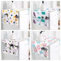 1PC Waterproof Washing Machine Coat Dustproof Refrigerator Cover with Storage Painted Design Dust Protection Case